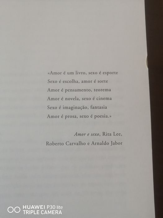 Amor é prosa sexo é poesia, novo.