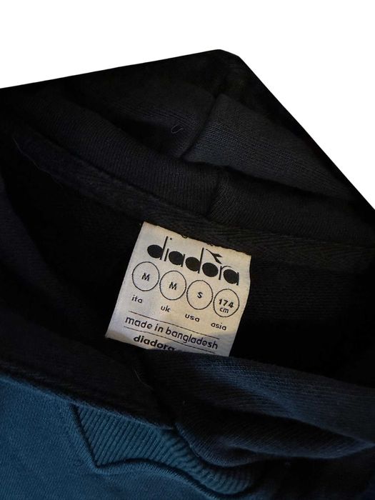 Bluza z kapturem diadora czarna duże logo m