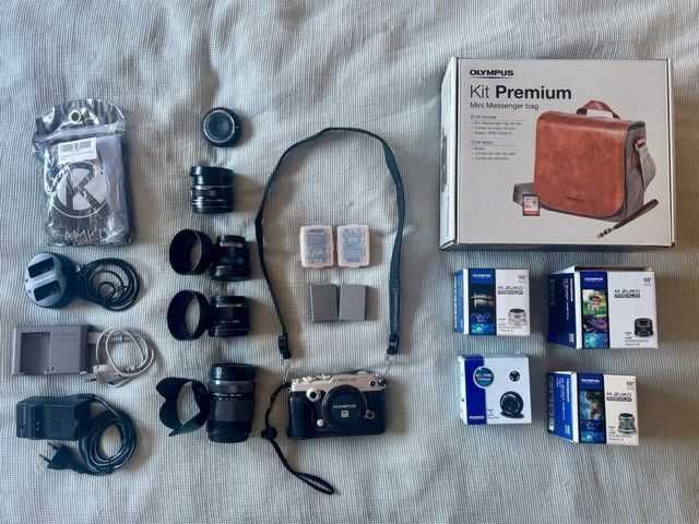 Olympus Pen F zestaw premium - body + 5 obiektywów + akcesoria