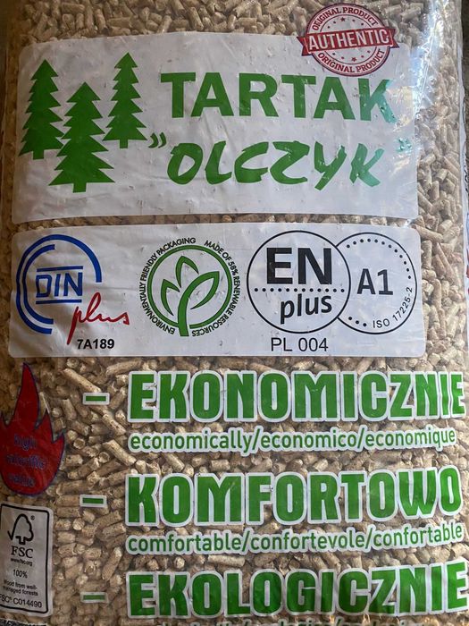 PELLET OLCZYK certyfikowany ENplus A1 DINplus z dostawą do Łagiewnik