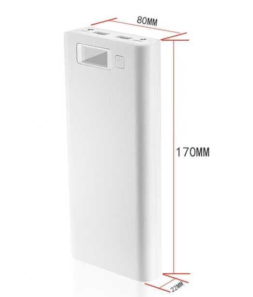 Powerbank - akumulatorki 8x 18650 - cyfrowy - wymienne baterie