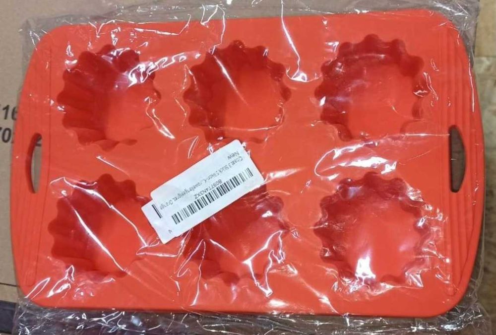 Zestaw 3x Forma Silikonowa do Pieczenia Śnieżynki/Gwiazdki (6 Gniazd każda)