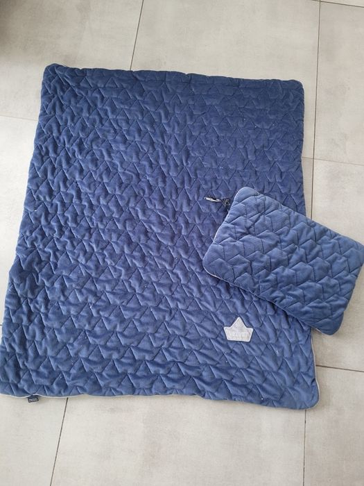 Komplet kołderką poduszka la Millou granatowy