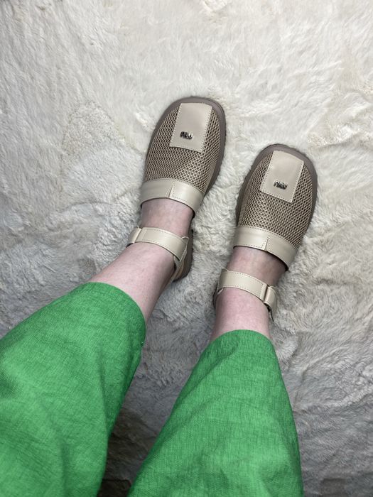 37 38 41 розм Бежеві шкіряні босоніжки сіточка натур.шкіра