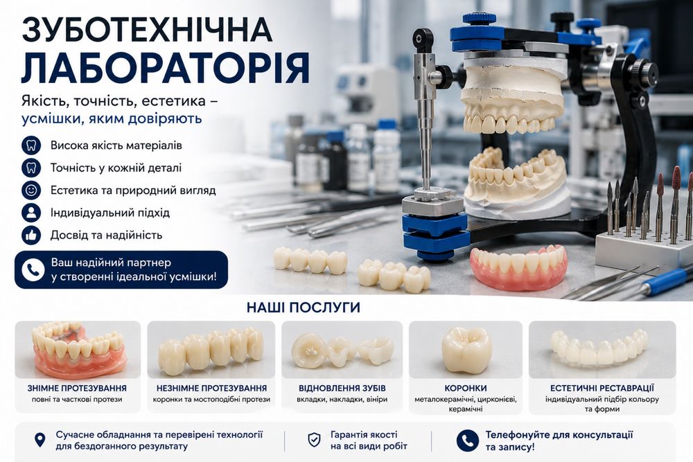 Зуботехнічна лабораторія . Stomtex-zt ,працюємо для вас!!!