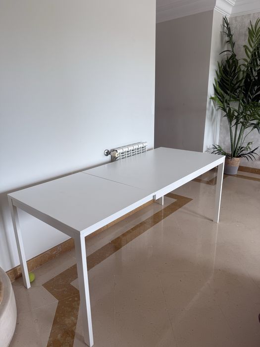 Mesa branca extensível 120/ 180x 75
