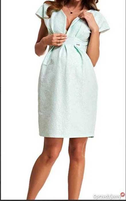 Sukienka ciążowa Happy Mum XS, elegancka święta do karmienia GRATIS