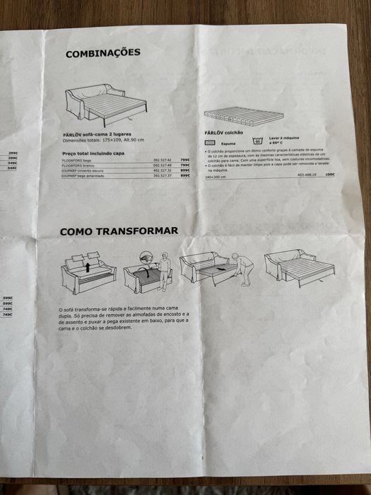 Sofa cama 2 lugares cinzento escuro veludo Ikea Farlov 2019