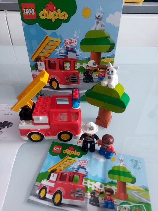 Lego Duplo 2+ 10910 Wóz strażacki Kompletne Jak NOWE Efekty dźwiękowe