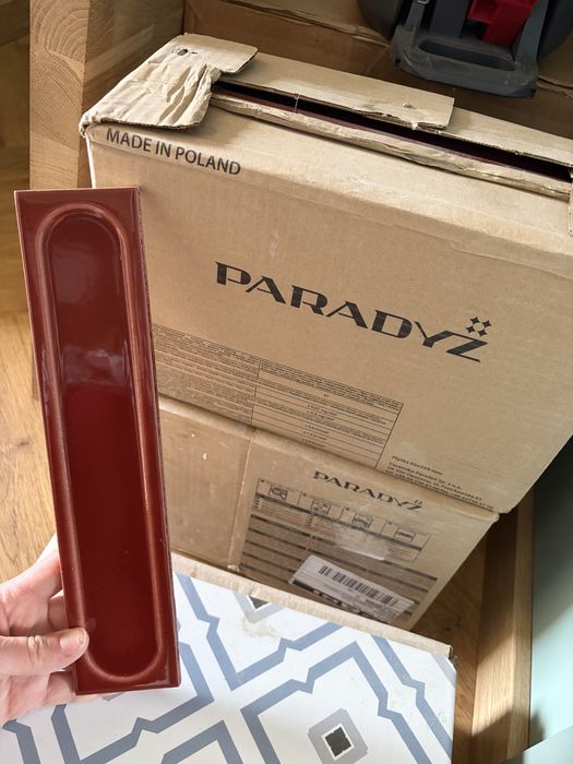 Paradyż Monpelli Wine Struktura A płytka ścienna 29,8x6,5 cm ceglasta