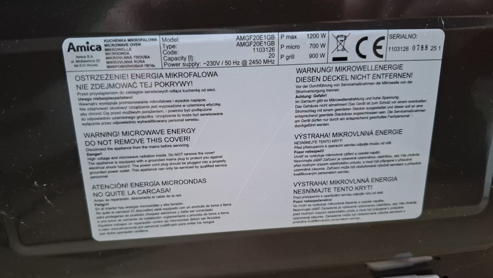 Mikrofalówka Amica