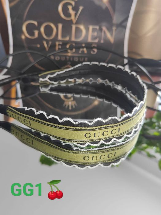 Opaska damska logowana Gucci ozdobna do włosów