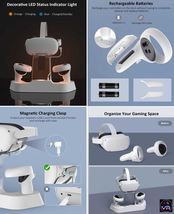 Oculus Quest 2 зарядна док-станція Charging Dock Station Meta
