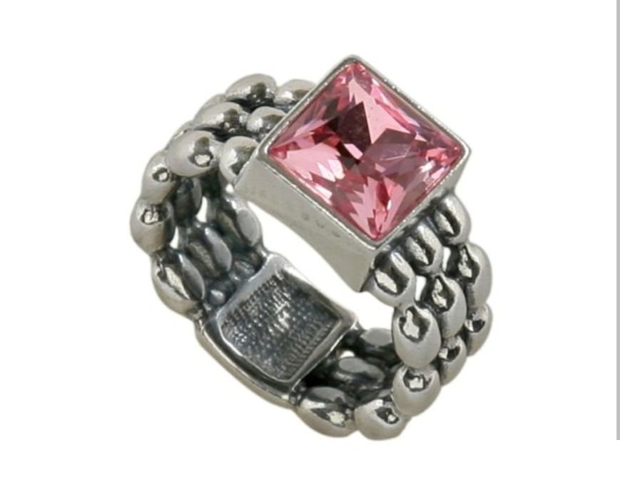 Кольцо винтаж серебро jenavi swarovski