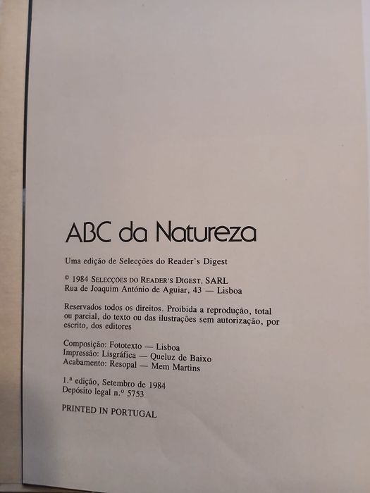 ABC da Natureza das Seleçoes do Readers Digest