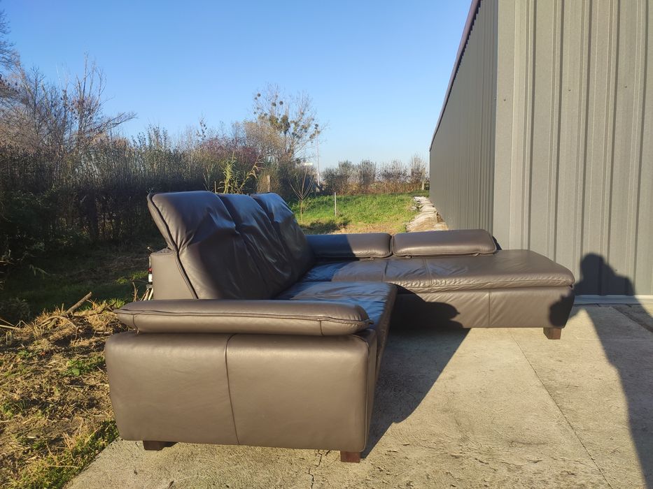 Narożnik skórzany/rogówka/ wypoczynek-skóra naturalna! Nowoczesny!