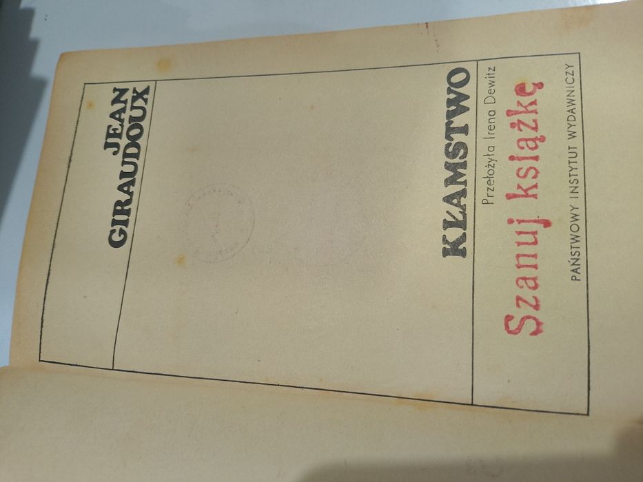Jean Giraudoux Kłamstwo KIK