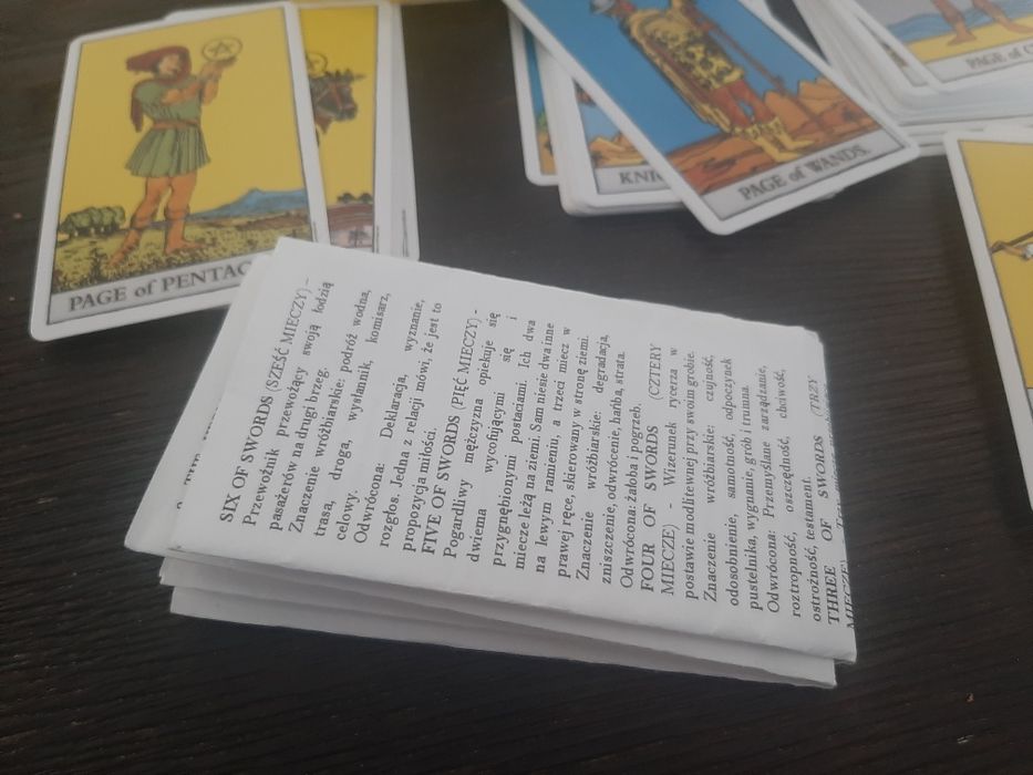 Karty tarota tarot nowe 78 kart instrukcja opis talia White-Smith