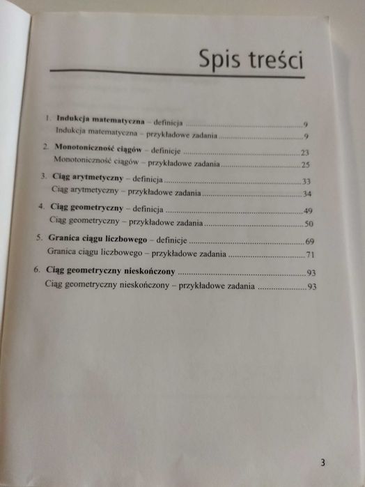 matematyka korepetycje 3 indukcja matematyczna, ciągi granice Radzymin