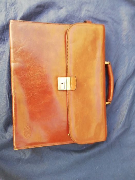 Pasta em pele genuína /homem