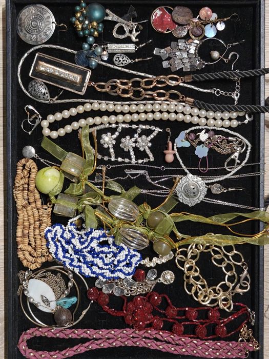 Zestaw starej biżuterii vintage złom