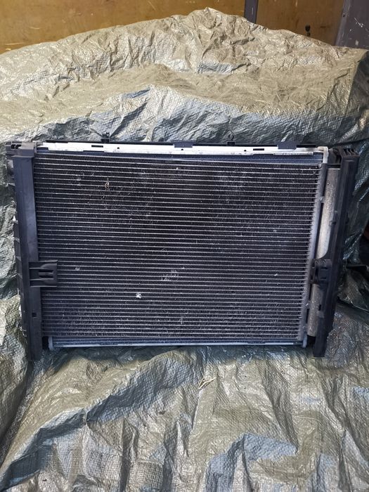 BMW E90 E91 E87 N46 N43 komplet chłodnic z wentylatorem manual