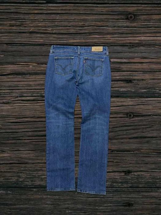 Spodnie damskie jeansowe Levis 571 slim fit niebieski denim 29x30 styl