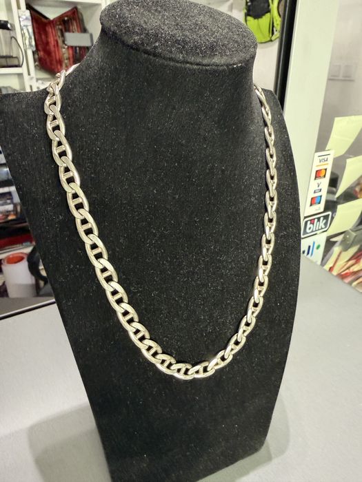 Piękny srebrny łańcuszek waga 70g cena promocyjna