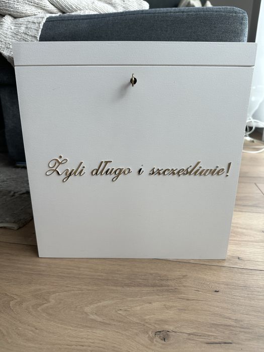 Skrzynka na koperty + ramka + pudełko na obrączki + stojaczki