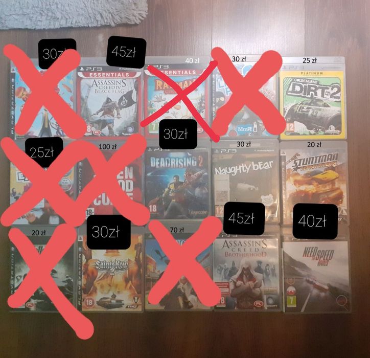 Gry na ps3 w bardzo dobrym stanie różne