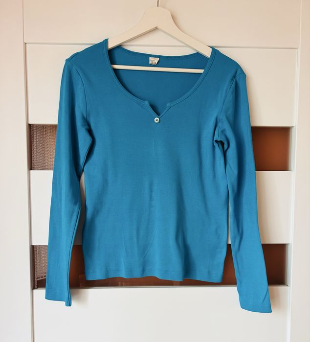 Bluzka damska turkusowa bawełniana L