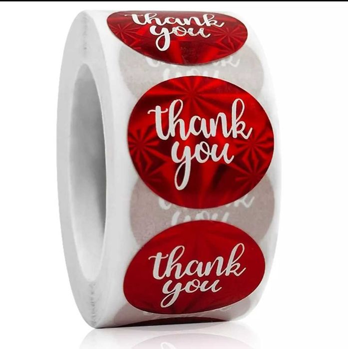 Naklejki "thank you" 100 sztuk