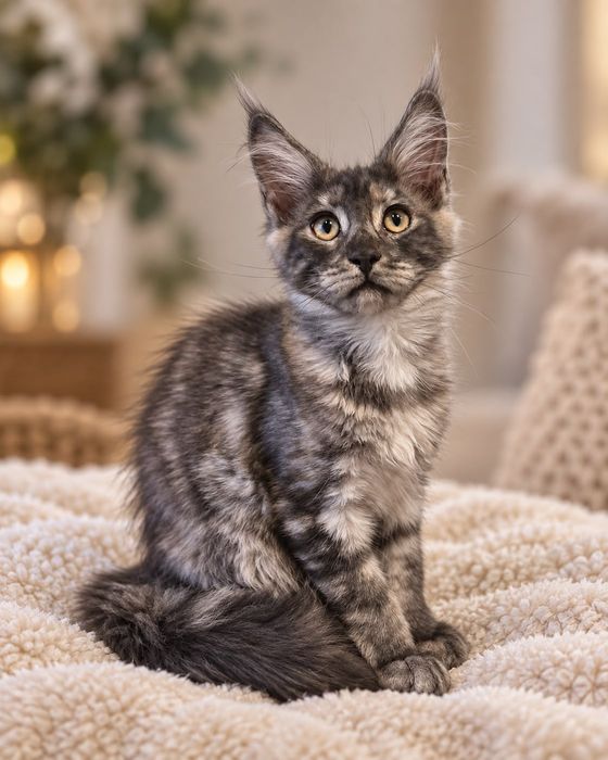 Czarny dymny kocurek Kacper Maine coon!!!