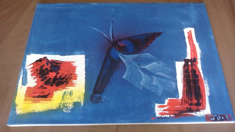 Quadro Pintura Abstrata Borboleta