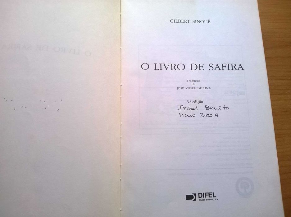 O Livro de Safira - Gilbert Sinoué
