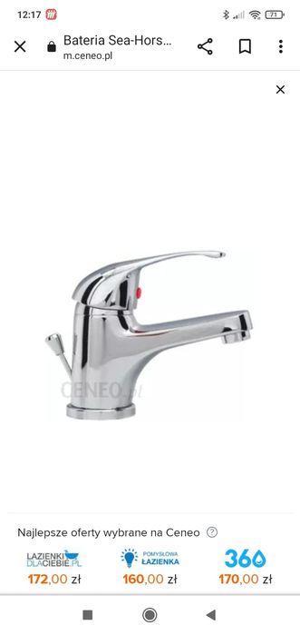 Bateria  umywalkowa chrom BJ504 Nowa