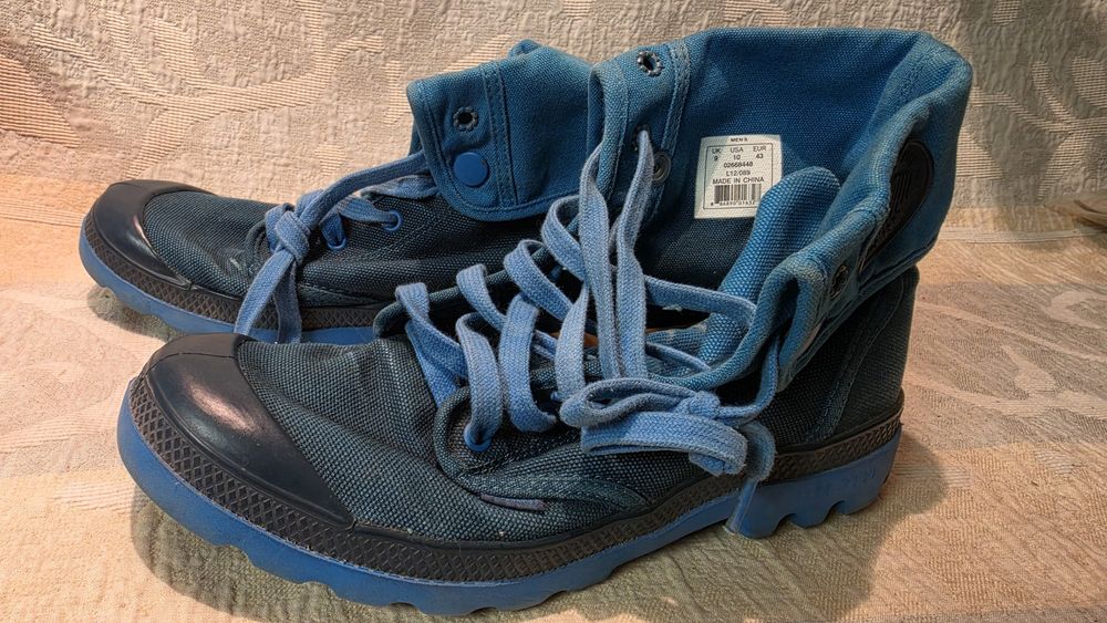 Buty Palladium niebieskie wysokie trampki rozmiar 43