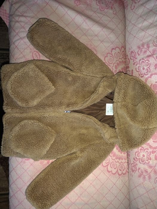 Тепла шубка куртка овчина Zara Тедді 122р