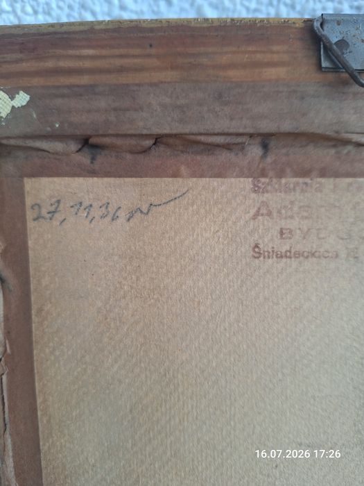 Stary obraz retro 1936 r Bydgoszcz  Sawicki,Zakonnik Cederstrőm