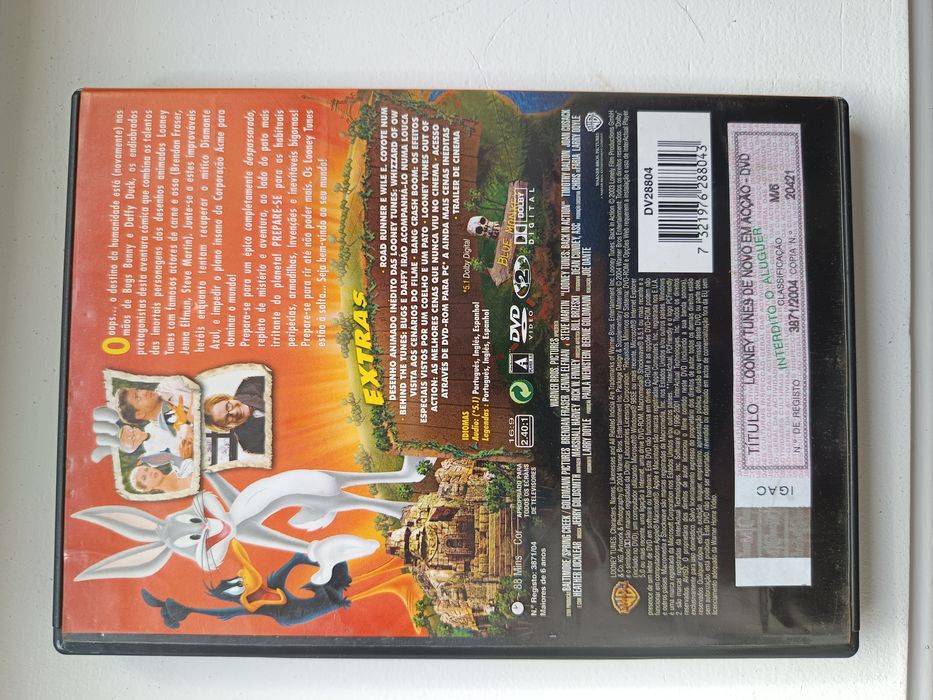 DVD looney tunes de novo em ação