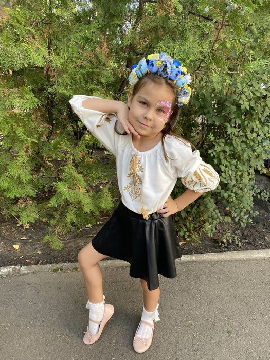 Віночок на голову,патріотичний двосторонній