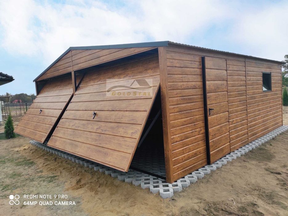 Garaż blaszany drewnopodobny 6x6 6x5 4x6, 7x6, 4x5, 3x5, 9x6, 7x7