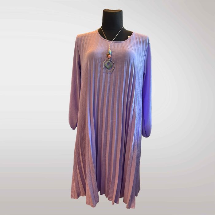 DUŻA! Sukienka Damska Plisowana Błękitny