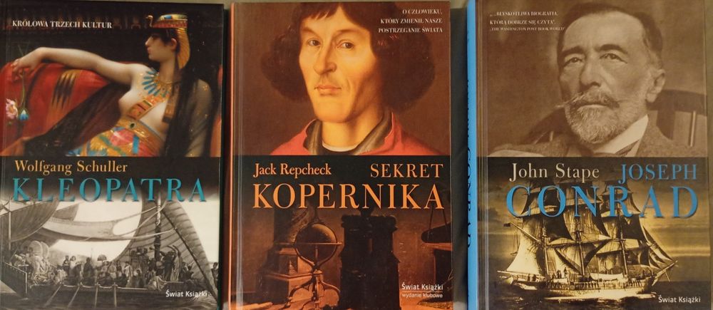 Zestaw 3 biografii: Kleopatra, Kopernik, Conrad