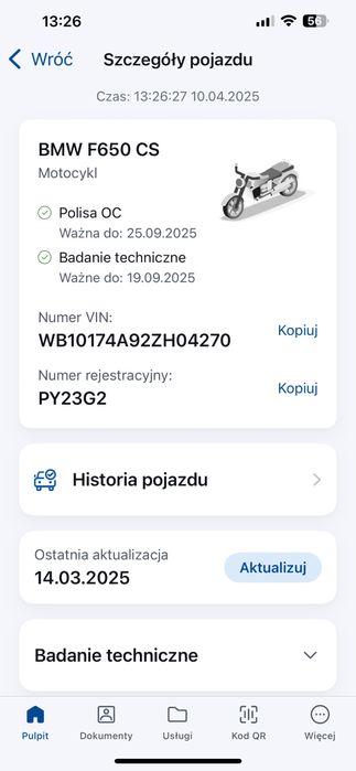 BMW f650 CS nie GS Rotax 43000km