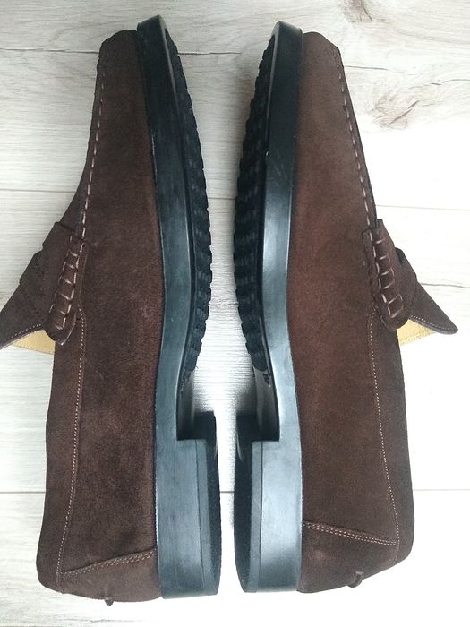 Maestro Eugenio  Niemieckie męskie mokasyny, 100% Skóra, Roz. 46-46,5