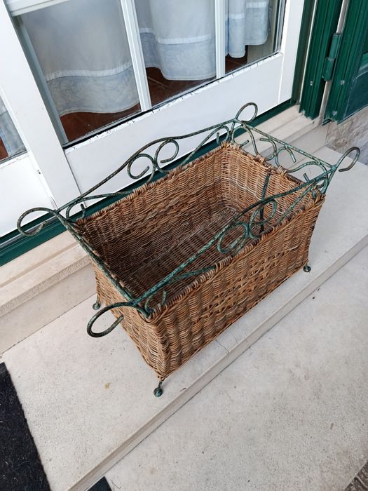 Cesto vintage vime e Cobre