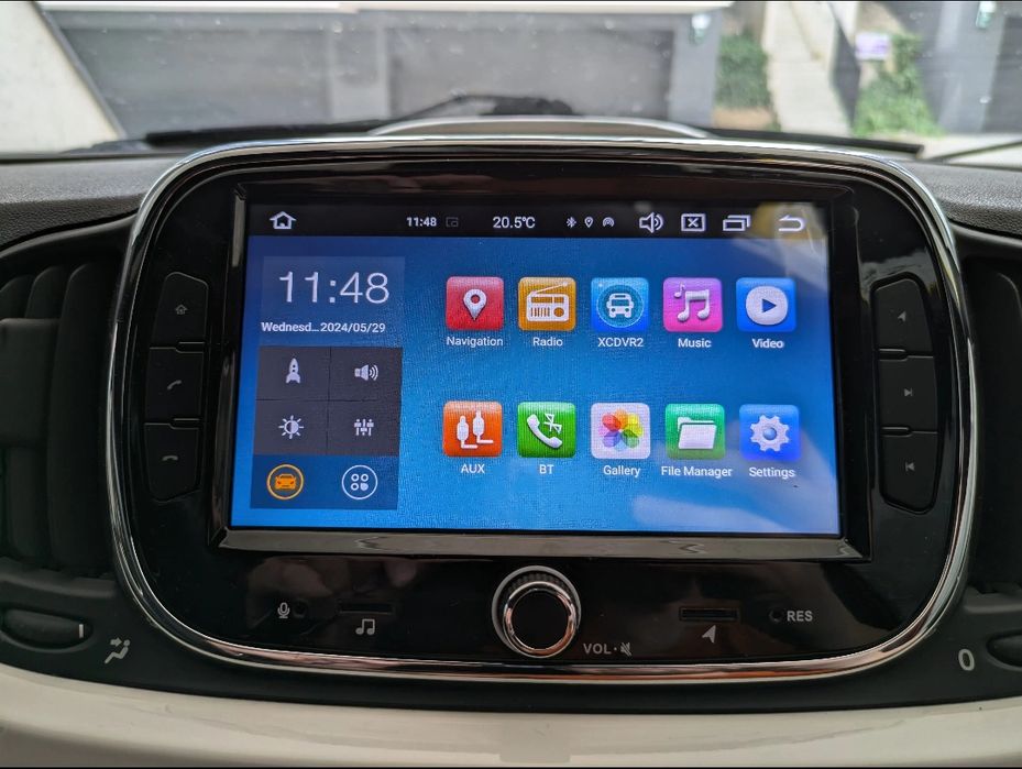 Rádio Fiat 500 Android 14 com GPS (Novo)