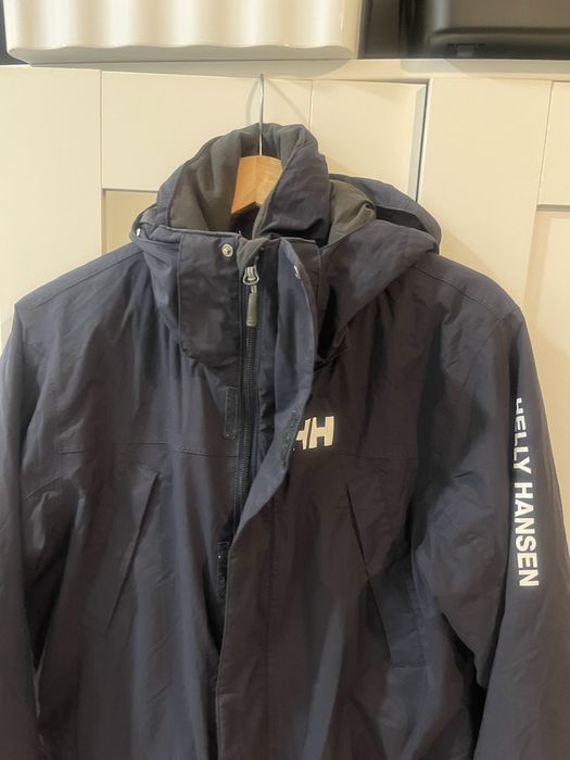 Granatowa parka Helly Hansen, puch jesień, zima, rozmiar s. Stan bdb