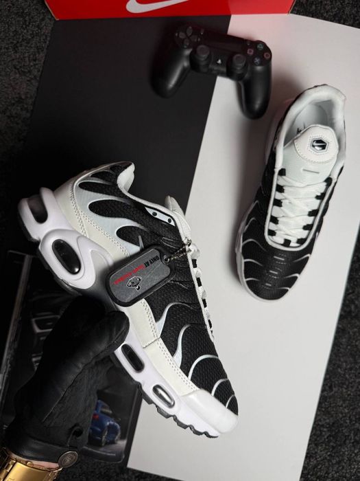 Мужские кроссовки найк аир макс Nike Air Max Plus Tn White Black [41-46]